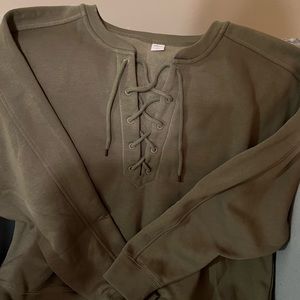 Old navy lace up sweatshirt